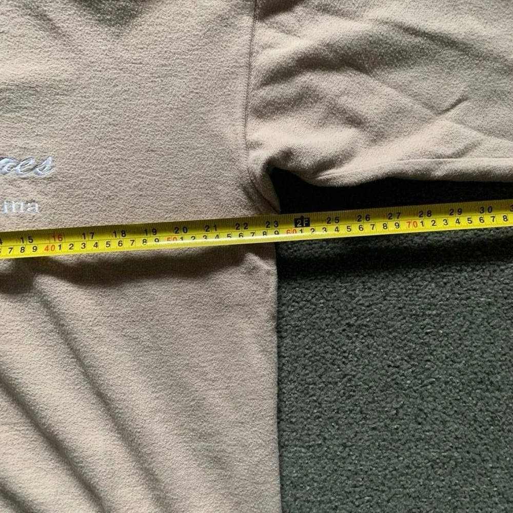 Genuine Joe America USA Flag Embroidered Gulf Shores Alabama Beige Sweatshirt
